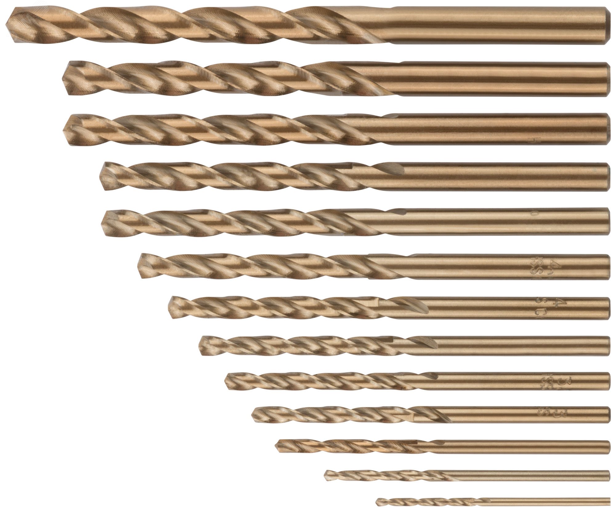 Изображение товара Набор сверл HSS по металлу с добавкой кобальта 5% 13 шт 1.5-6.5 мм профессиональный