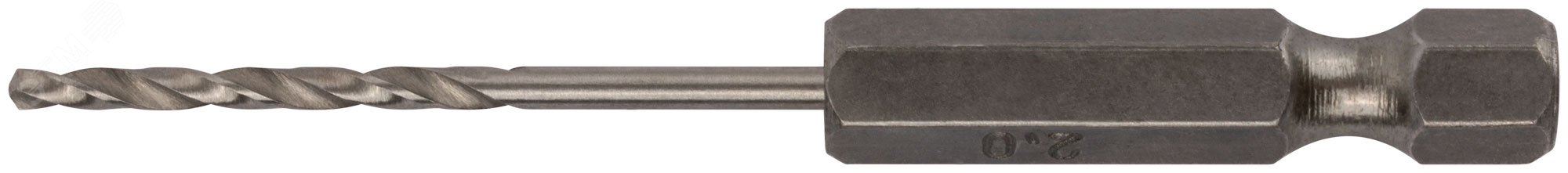 Изображение товара Сверло HSS по металлу с полированным профилем 2 мм U-образный хвостовик