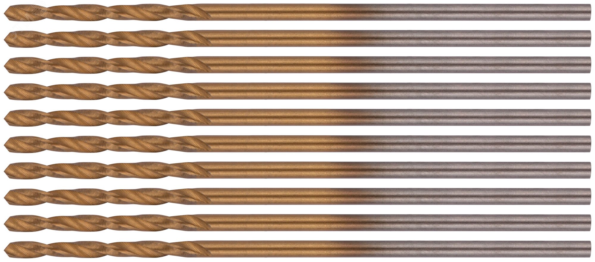 Изображение товара Сверла HSS по металлу с титановым покрытием 1.0 мм (10 шт)