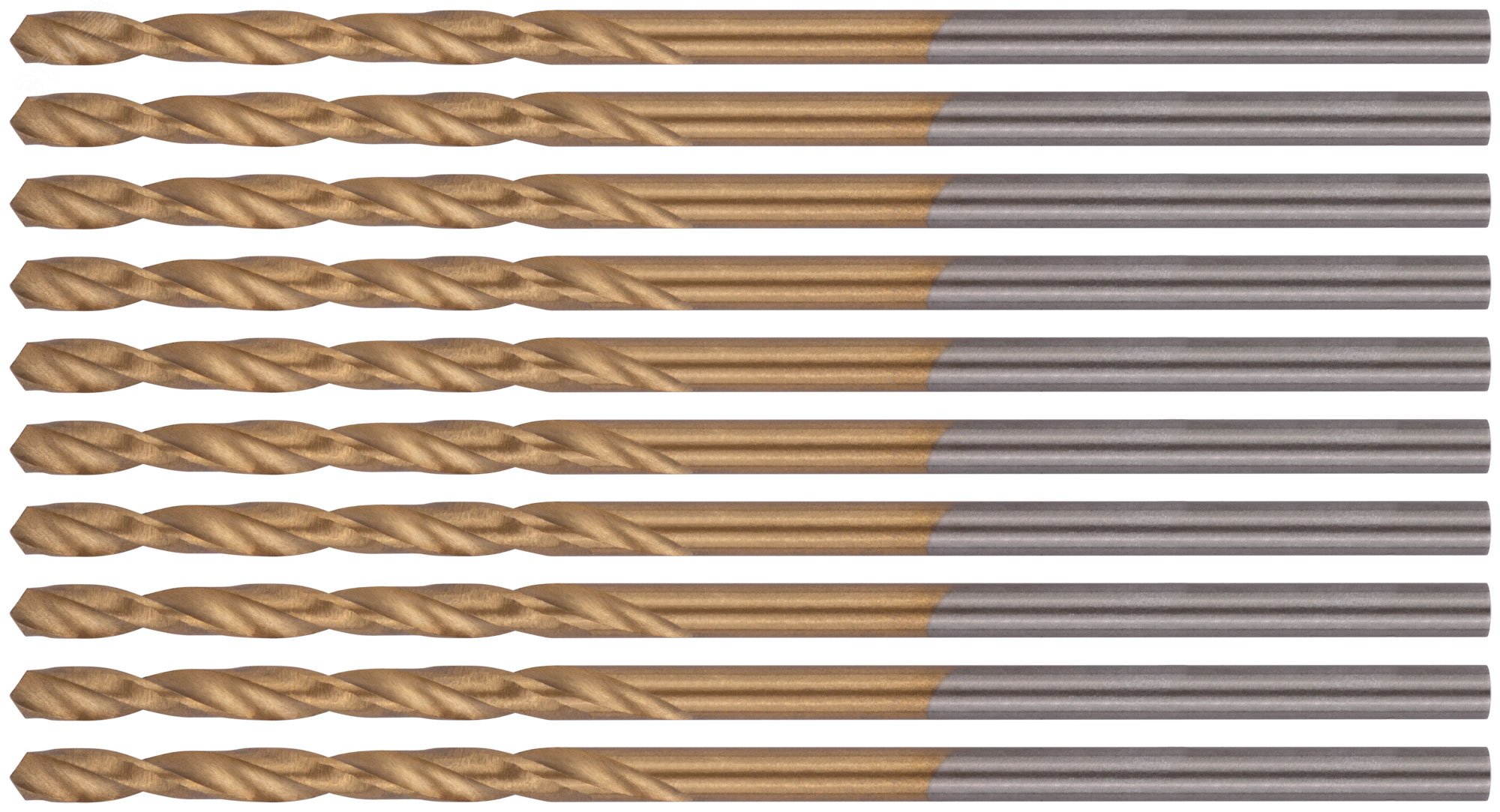 Изображение товара Сверла HSS по металлу с титановым покрытием 1.5 мм 10 шт