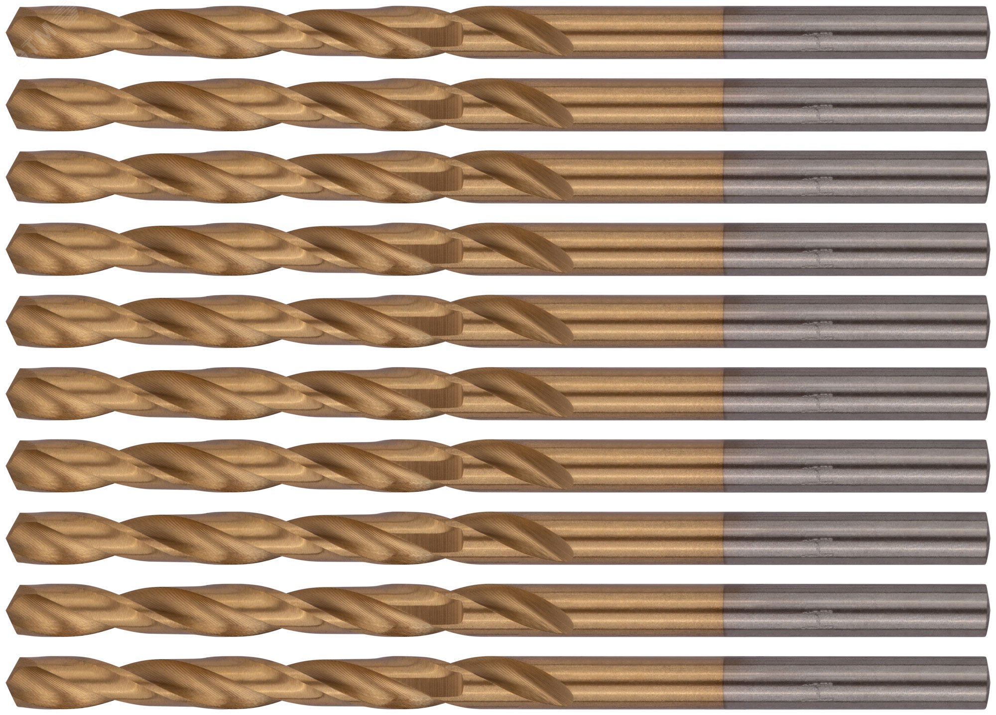 Изображение товара Сверла HSS по металлу с титановым покрытием 4 мм 10 шт