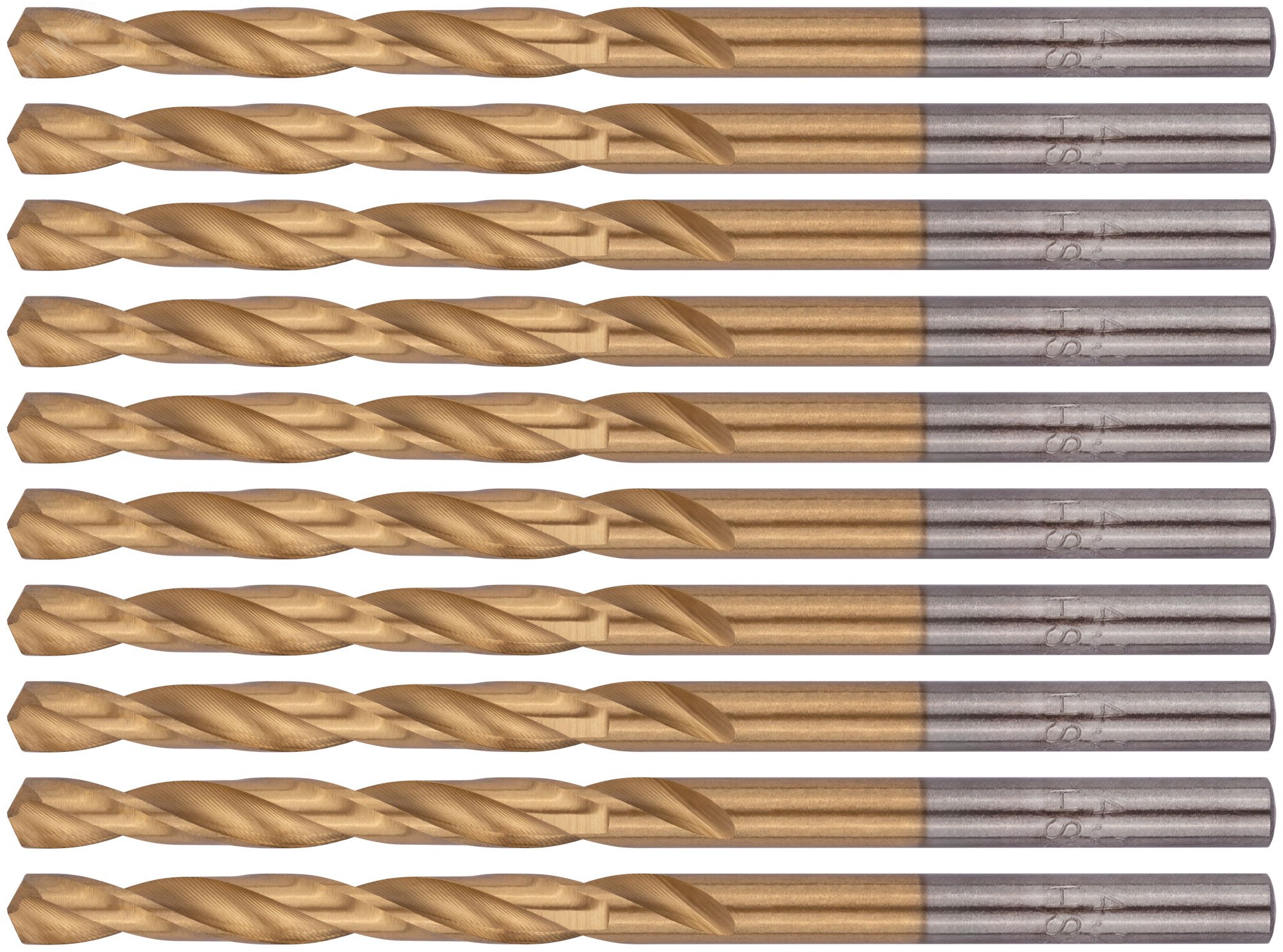 Изображение товара Сверла HSS по металлу с титановым покрытием 4.2 мм 10 шт