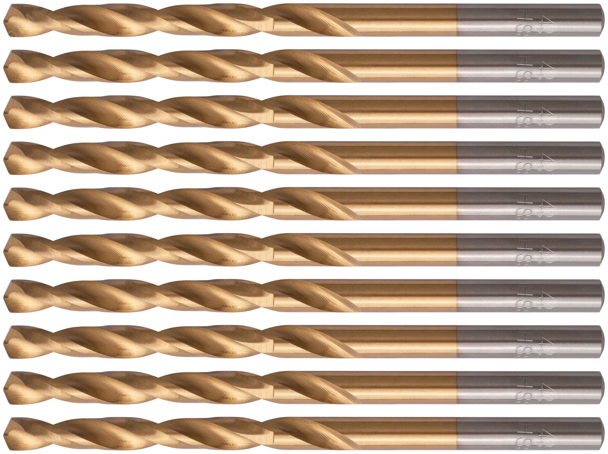 Изображение товара Сверла HSS по металлу с титановым покрытием 4.5 мм (10 шт) профессиональные и надежные