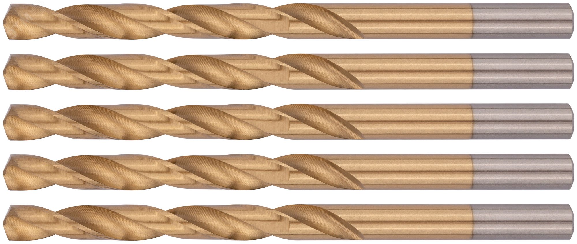 Изображение товара Сверла HSS по металлу с титановым покрытием 7 мм 5 шт в упаковке