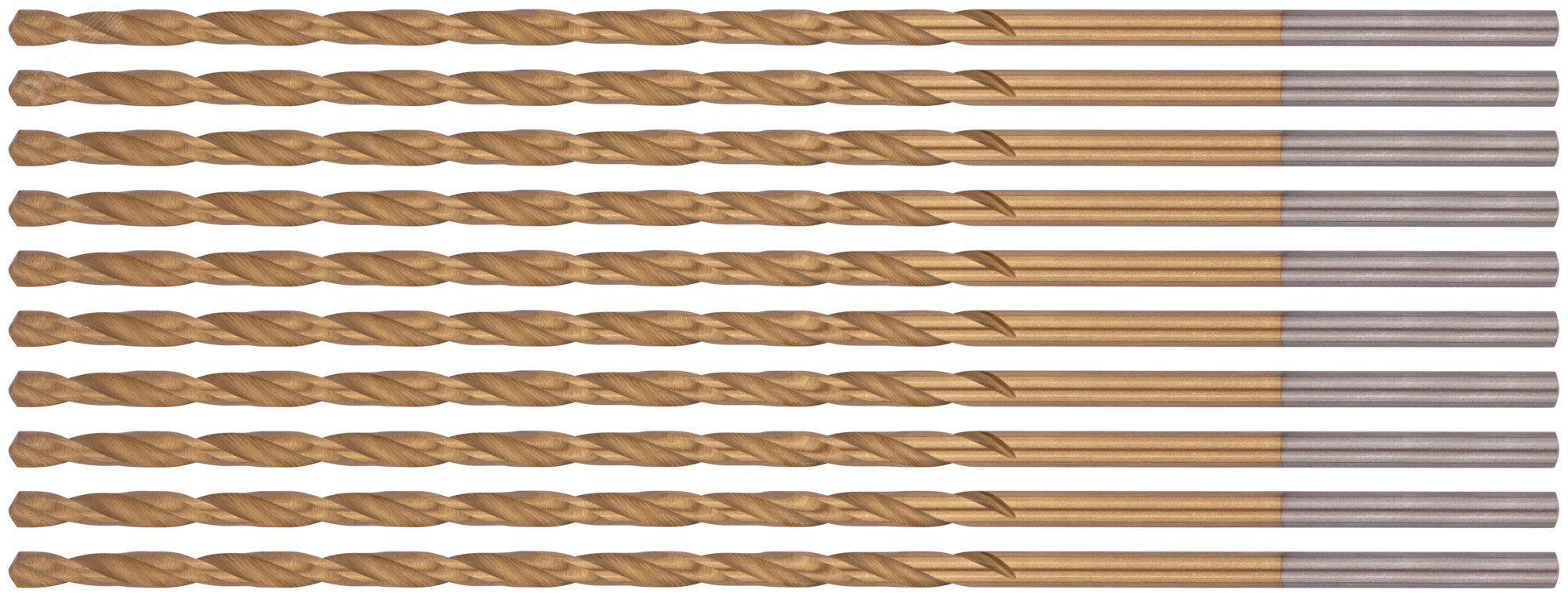 Изображение товара Сверла HSS по металлу с титановым покрытием 2.0х85 мм (10 шт) удлиненные