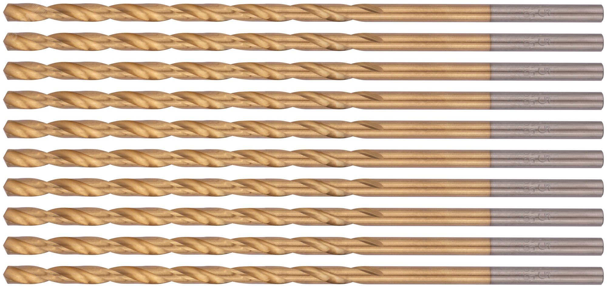 Изображение товара Сверла HSS с титановым покрытием 3.5х112 мм удлиненные (10 шт) для металла