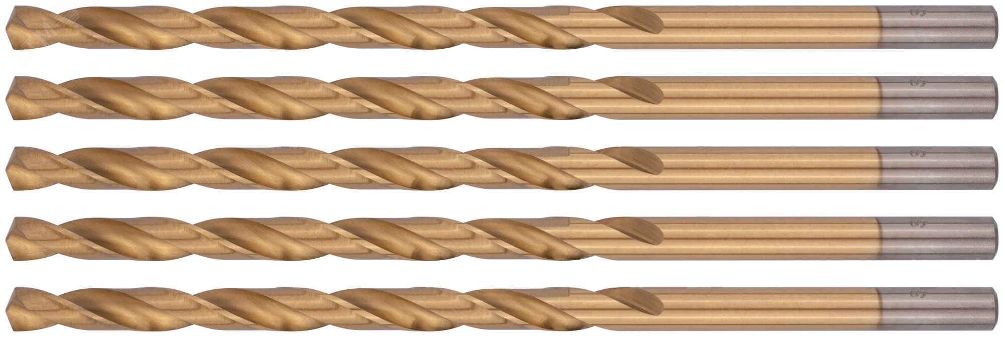 Изображение товара Сверла HSS по металлу титановое покрытие 7.0х156 мм 5 шт удлиненные