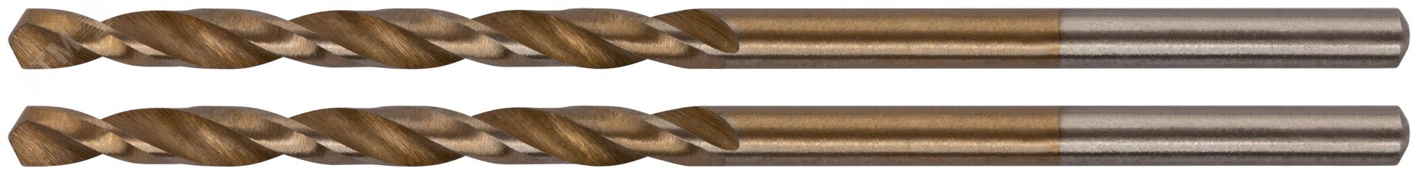 Изображение товара Сверла HSS с титановым покрытием 2.5 мм 2 шт в блистере профессиональные