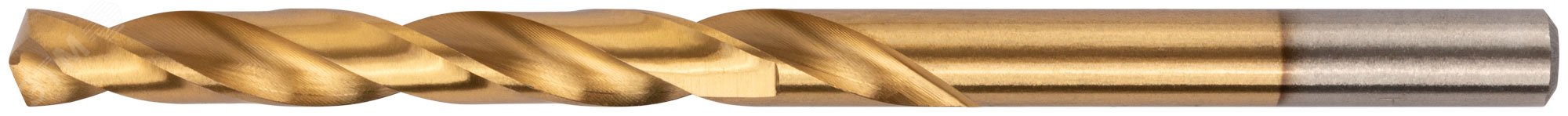 Изображение товара Сверло HSS по металлу с титановым покрытием 7 мм 69 мм длина фирма FIT