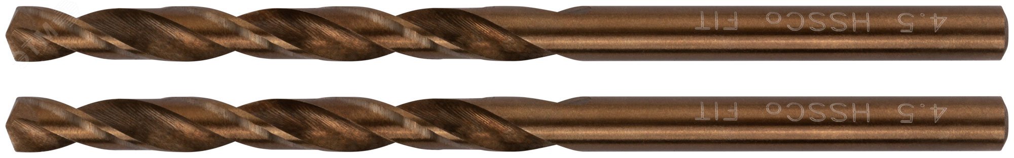 Изображение товара Сверла по металлу HSS с кобальтом 4.5 мм Профи (2 шт)