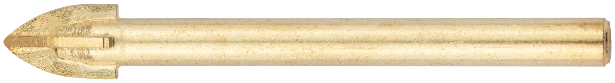 Изображение товара Сверло по кафелю и стеклу 4 режущие кромки 10х80 мм титановое покрытие