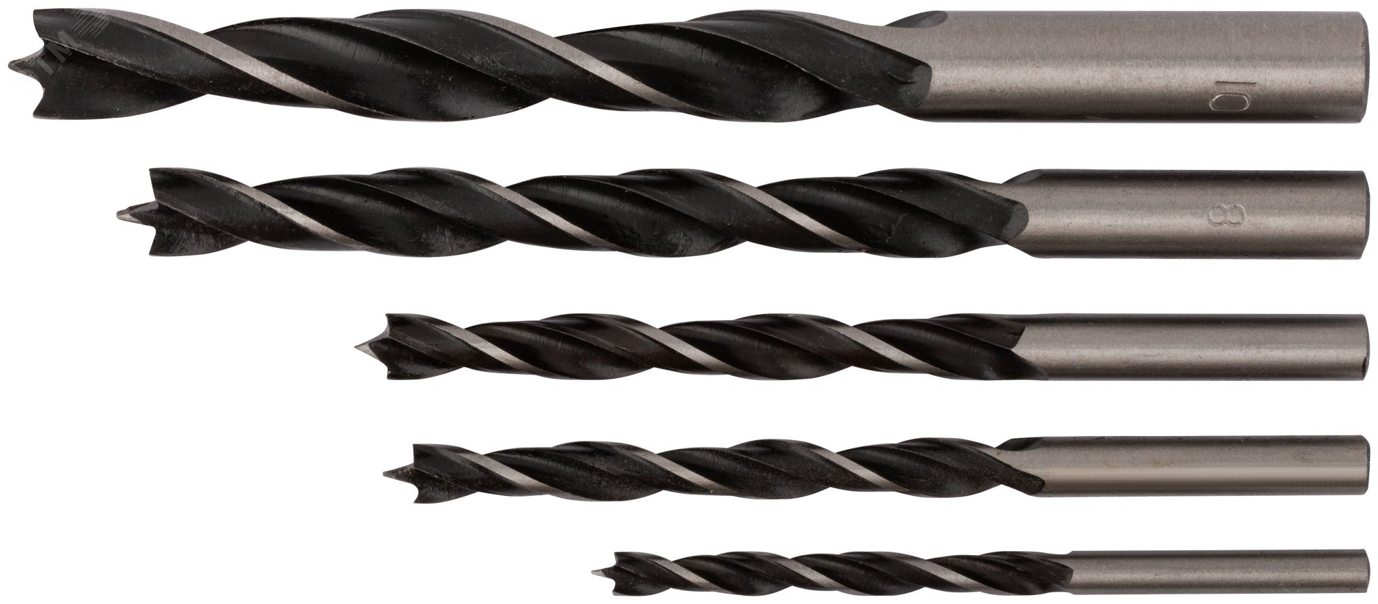 Изображение товара Набор сверл по дереву и ПВХ FIT 5 шт диаметр 4-10 мм универсальный комплект