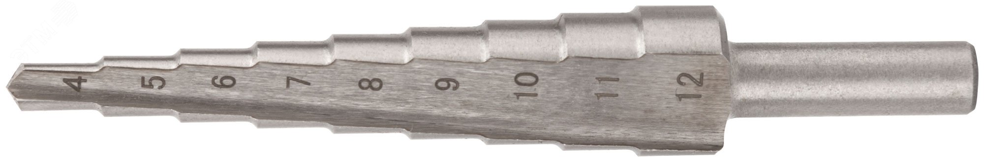 Сверло ступенчатое HSS (Р6М5) по металлу, 9 ступеней, 4-12 мм 36394 FIT - превью