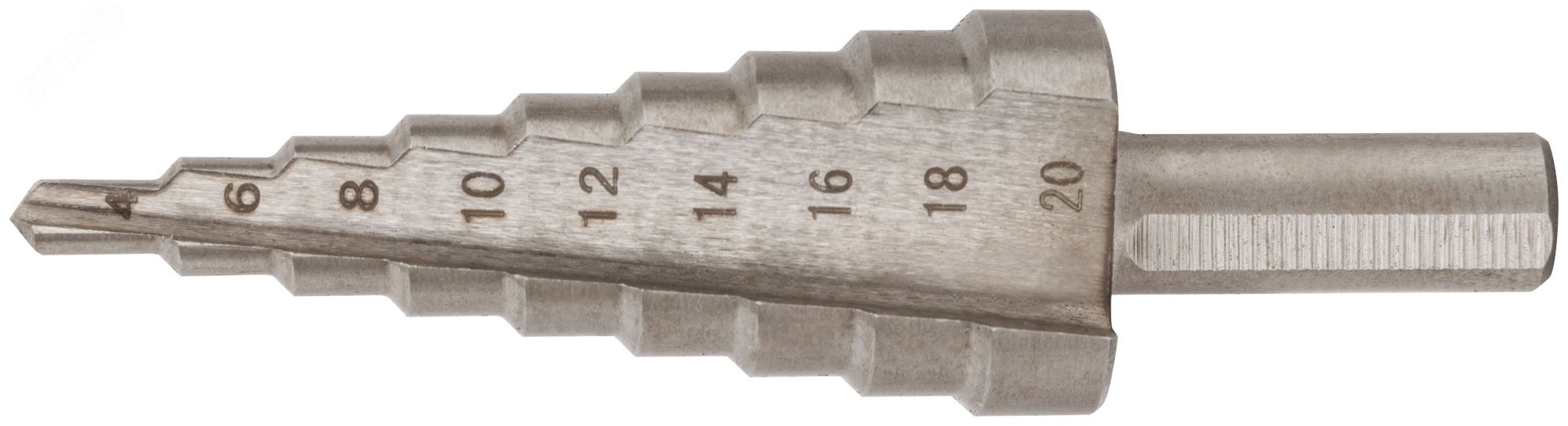 Сверло ступенчатое HSS (Р6М5) по металлу, 9 ступеней, 4-20 мм 36395 FIT - превью