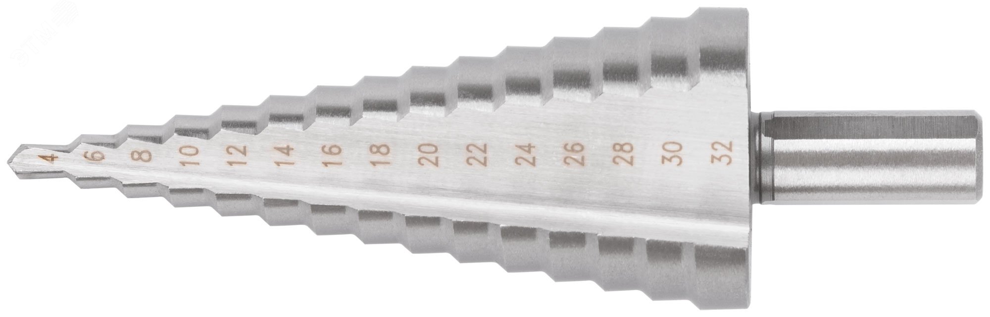 Изображение товара Сверло ступенчатое HSS Р6М5 15 ступеней 4-32 мм FIT