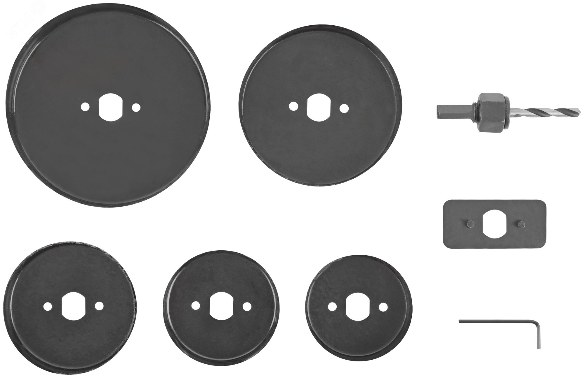 Пилы круговые Профи 68 -127 мм набор 5 шт. (68, 72, 82, 102, 127 мм) в кейсе 36764 FIT - превью