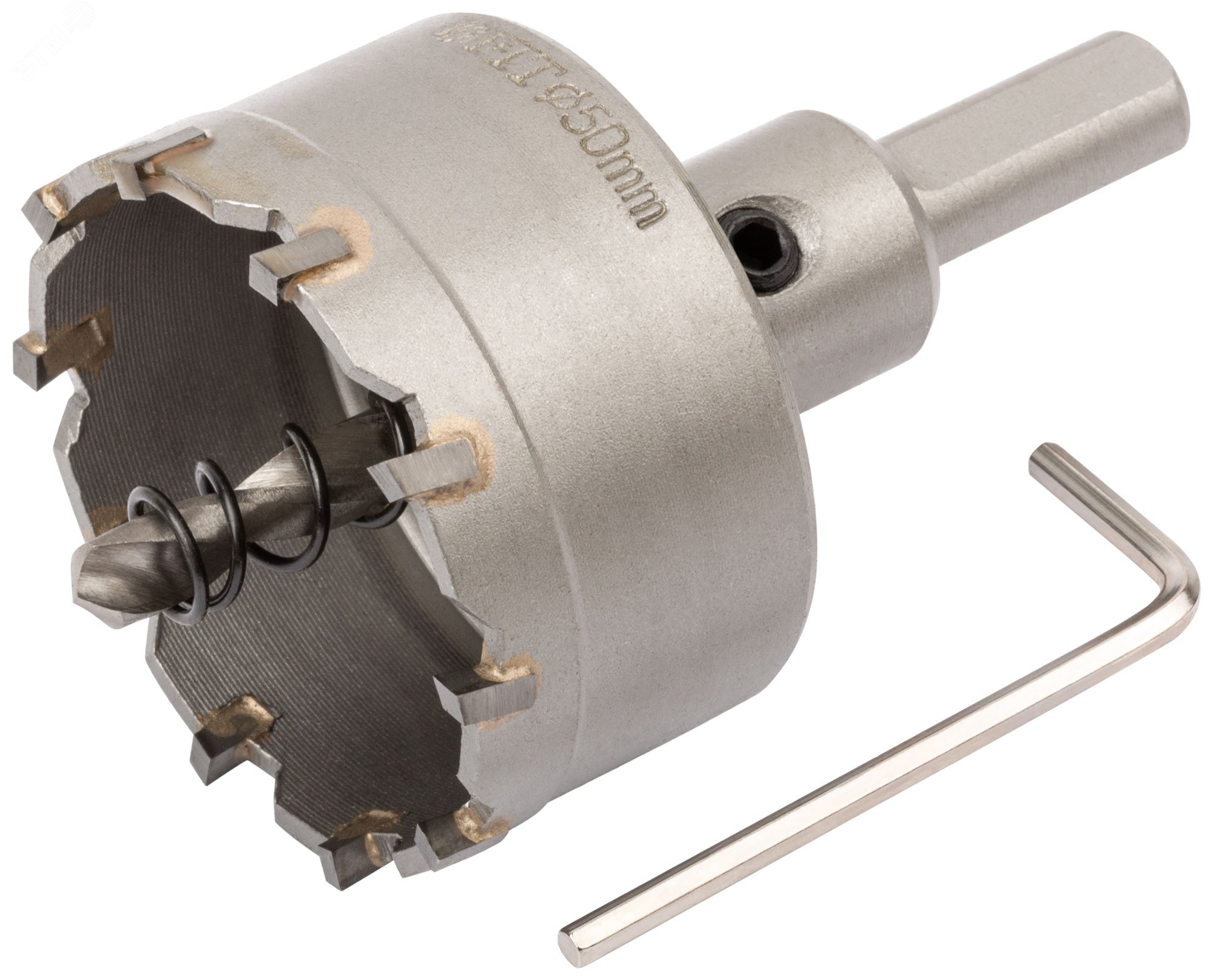 Изображение товара Коронка кольцевая с карбидными вставками Профи (для отверстий в нержавеющей стали) 50 мм (шт)