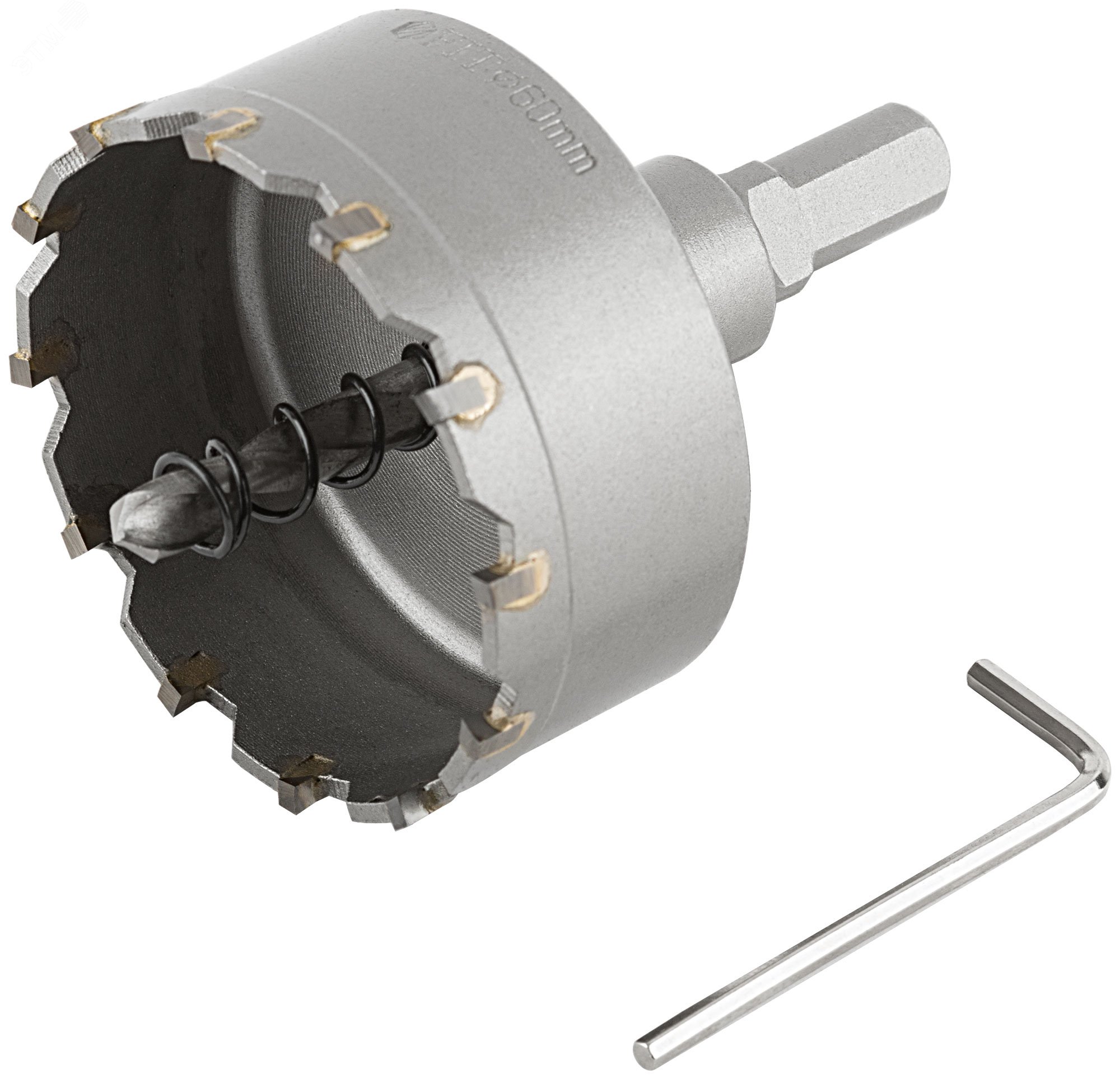 Изображение товара Коронка кольцевая с карбидными вставками Профи (для отверстий в нержавеющей стали) 60 мм (шт)