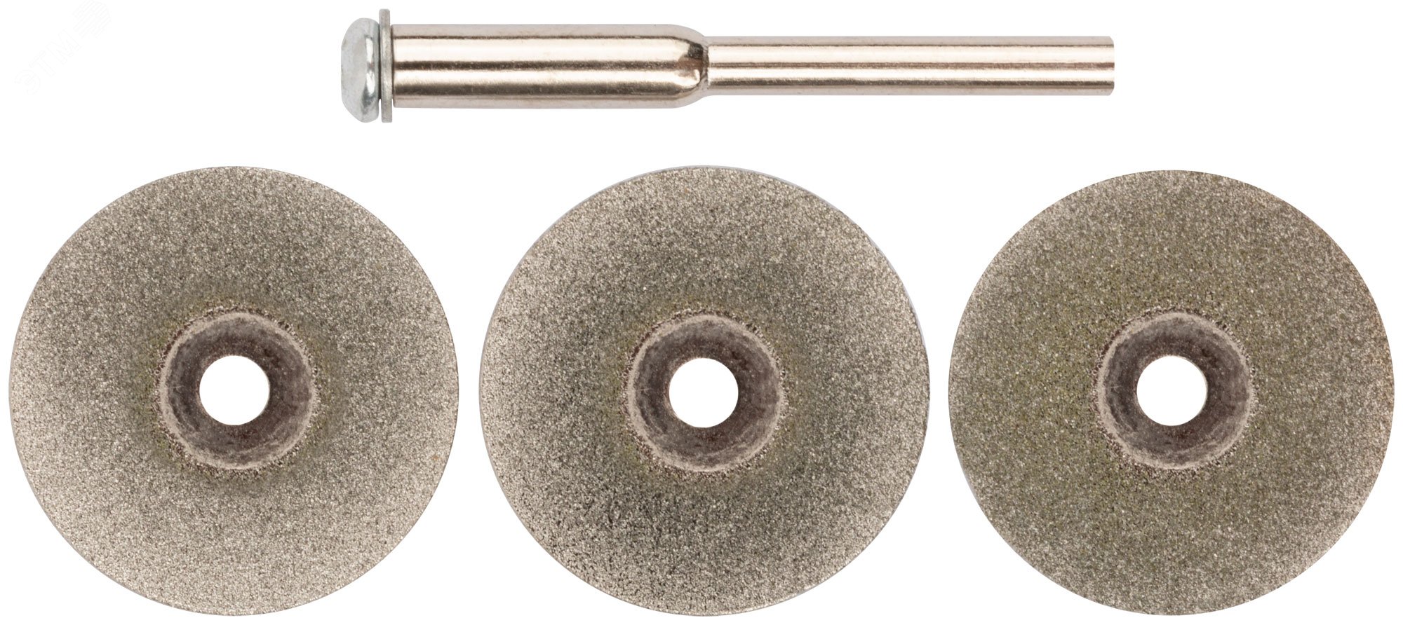 Круги с алмазным напылением 3 шт и штифт диаметр 3 мм, 22 мм 36930 FIT - превью