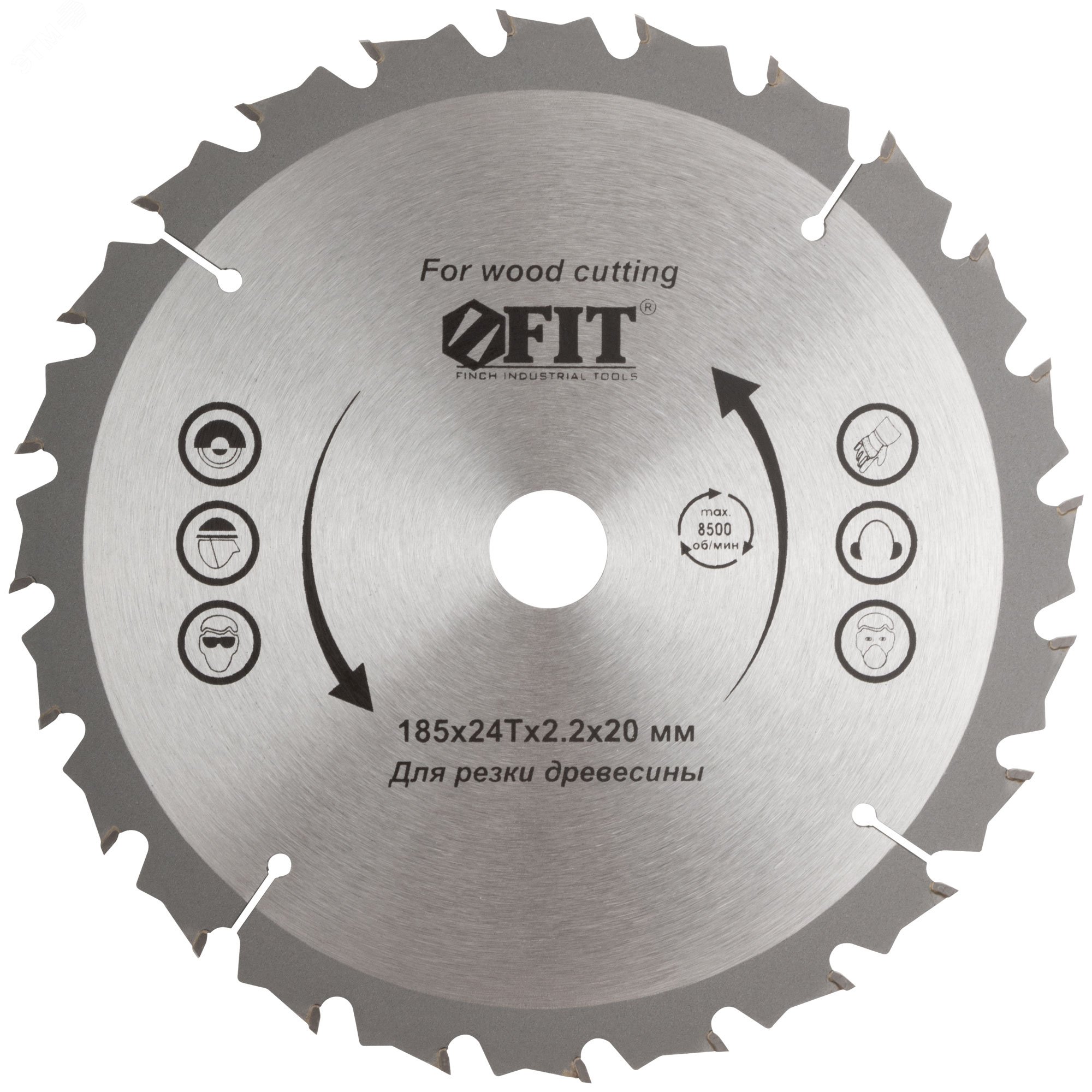 Изображение товара Диск пильный для циркулярных пил по дереву, спец. форма зуба 185x20/16x24Т (шт)
