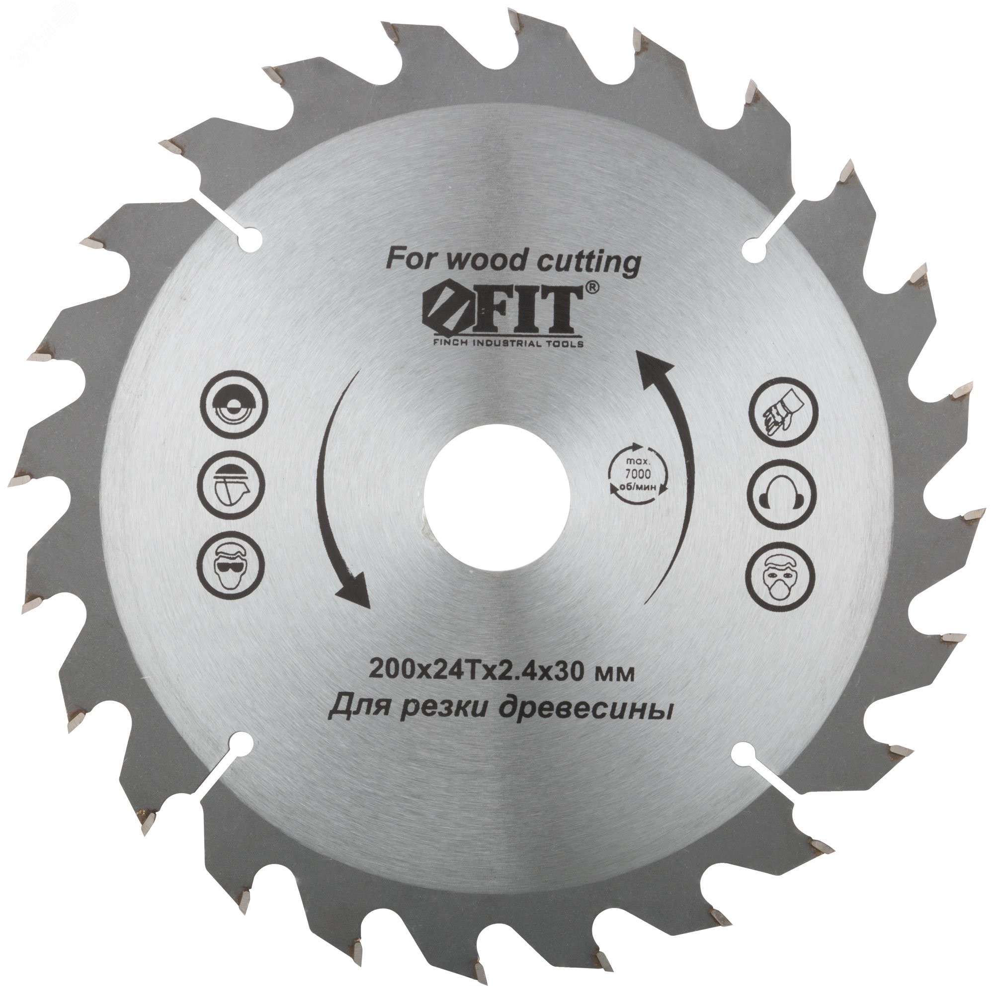 Изображение товара Диск пильный для циркулярных пил по дереву 200x30/25.4x24T (шт)