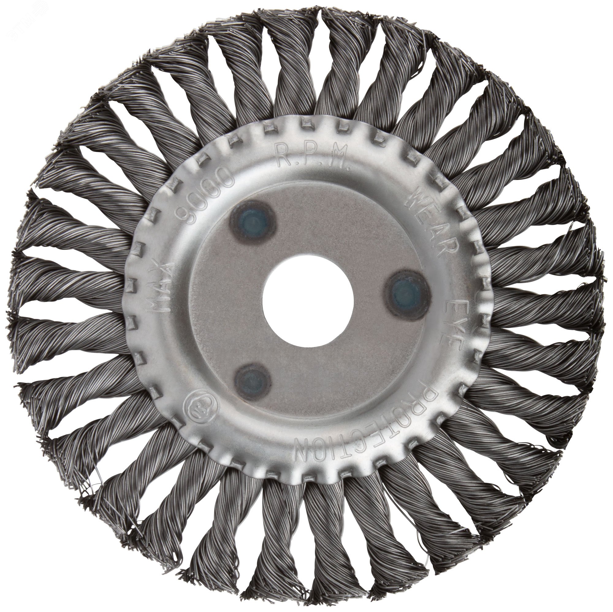 Кордщетка-колесо, посадочный диаметр 22.2 мм, стальная витая проволока 150 мм 39105 FIT - превью 2