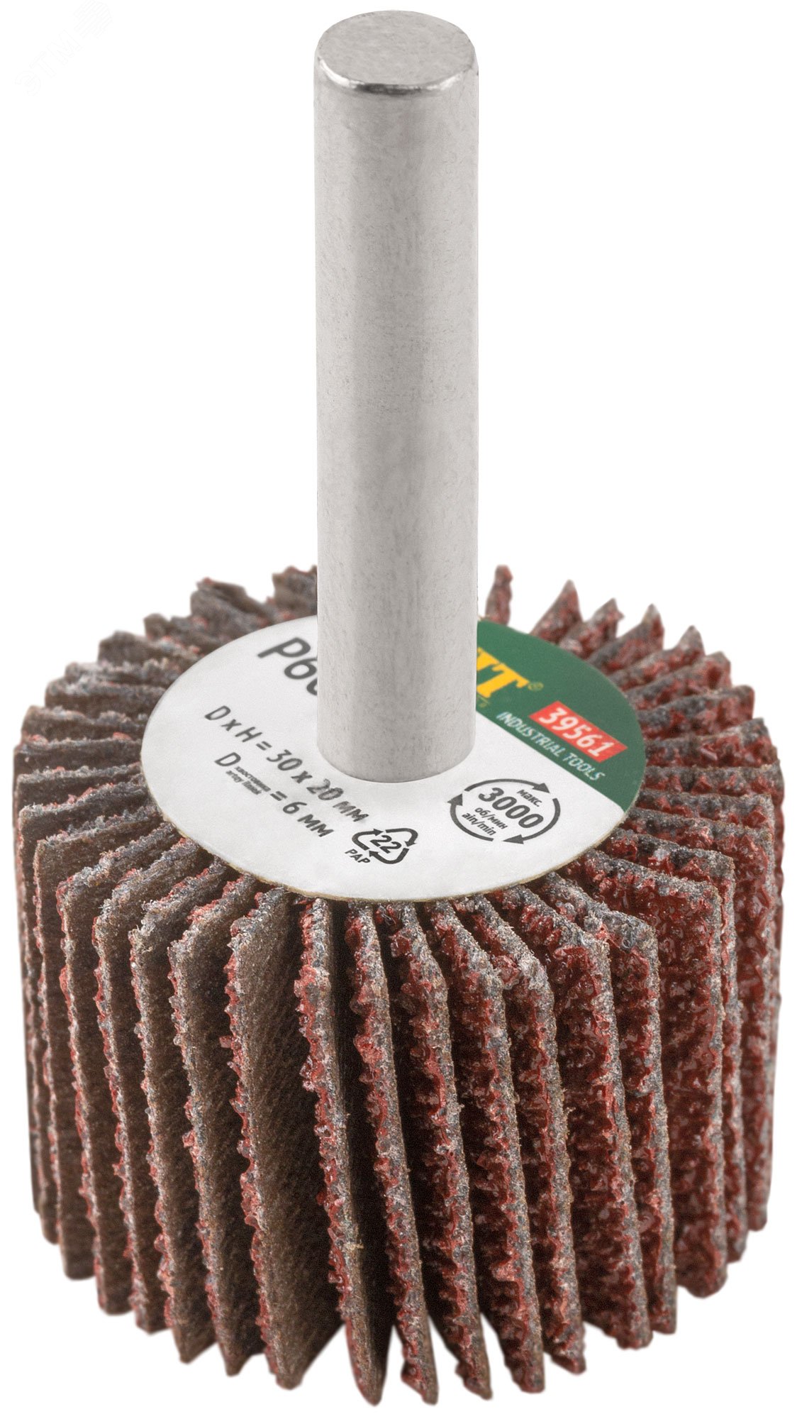 Изображение товара Диск лепестковый радиальный для дрели 30x20x6 мм FIT шлифовальный