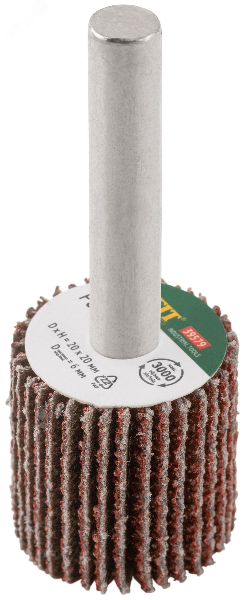 Изображение товара Лепестковый радиальный диск для дрели 20x20x6 мм абразив 80 Р 80