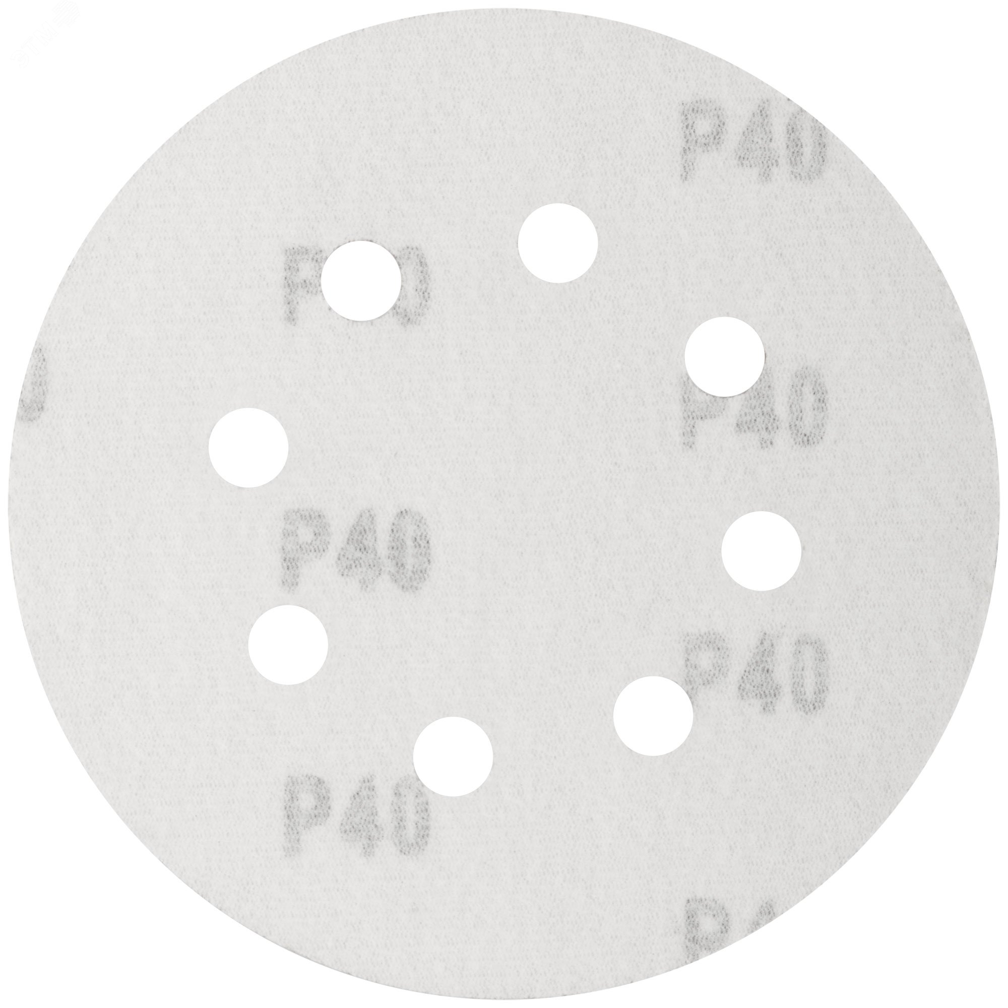 Круги шлифовальные с отверстиями (липучка), алюминий-оксидные, 125 мм, 5 шт Р 40 39662 FIT - превью 2