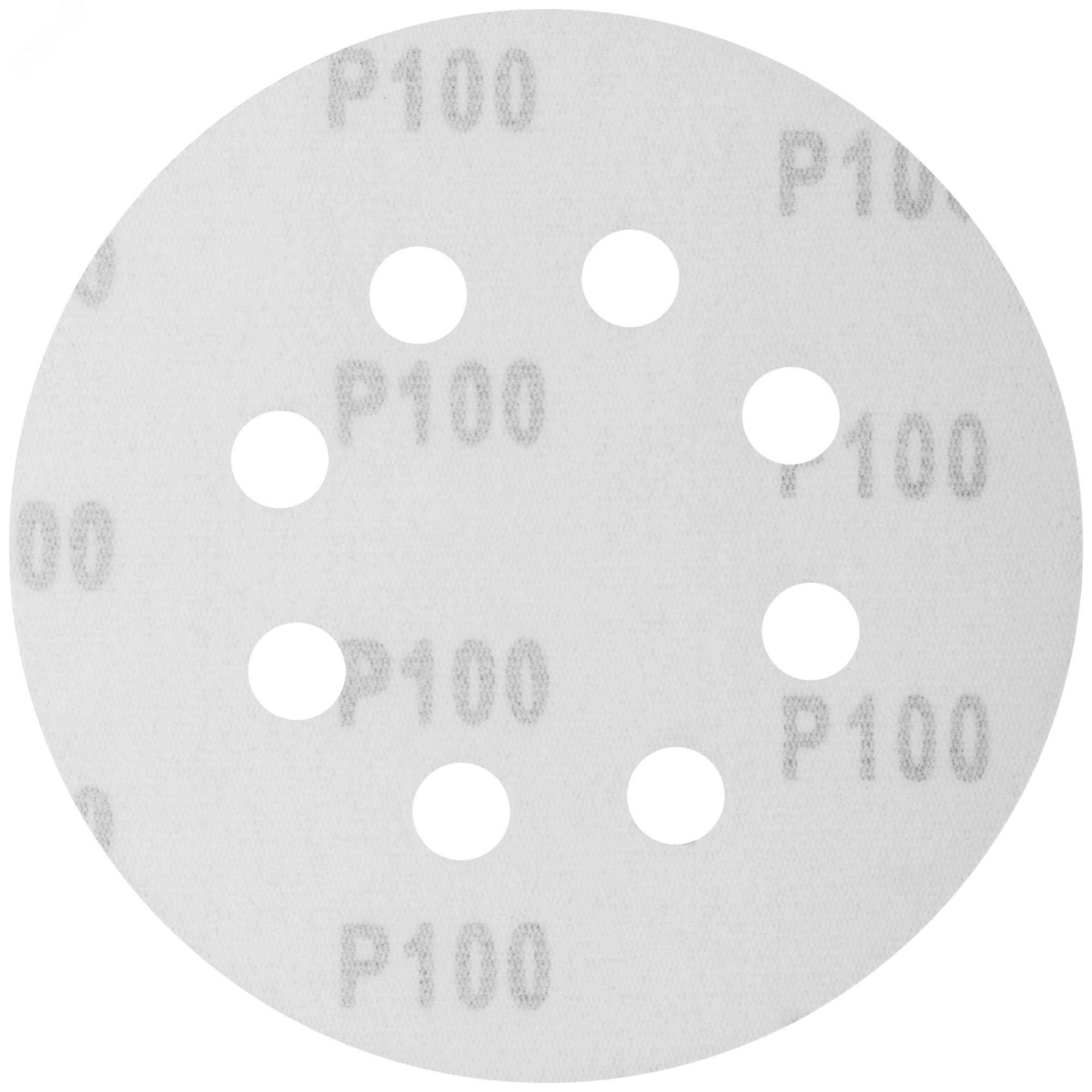 Круги шлифовальные с отверстиями (липучка), алюминий-оксидные, 125 мм, 5 шт Р 100 39665 FIT - превью 2
