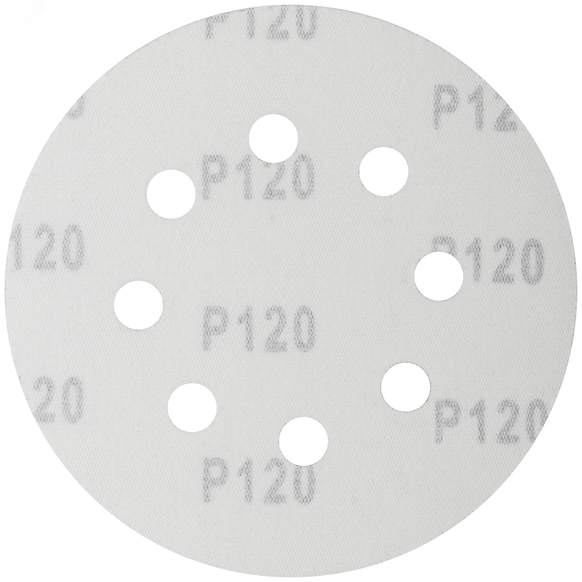 Круги шлифовальные с отверстиями (липучка), алюминий-оксидные, 125 мм, 5 шт Р 120 39666 FIT - превью 2