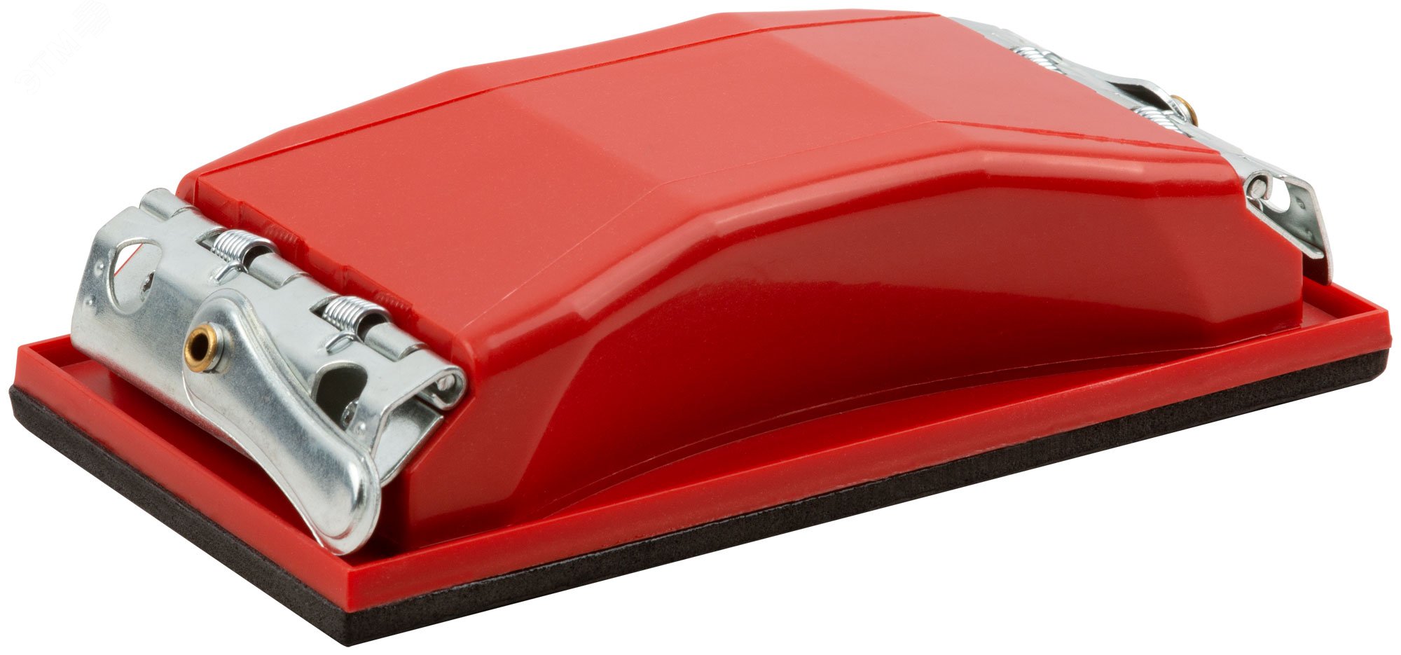 Держатель для наждачной бумаги пластиковый с металлическим прижимом, красный 160х85 мм 39711 FIT - превью