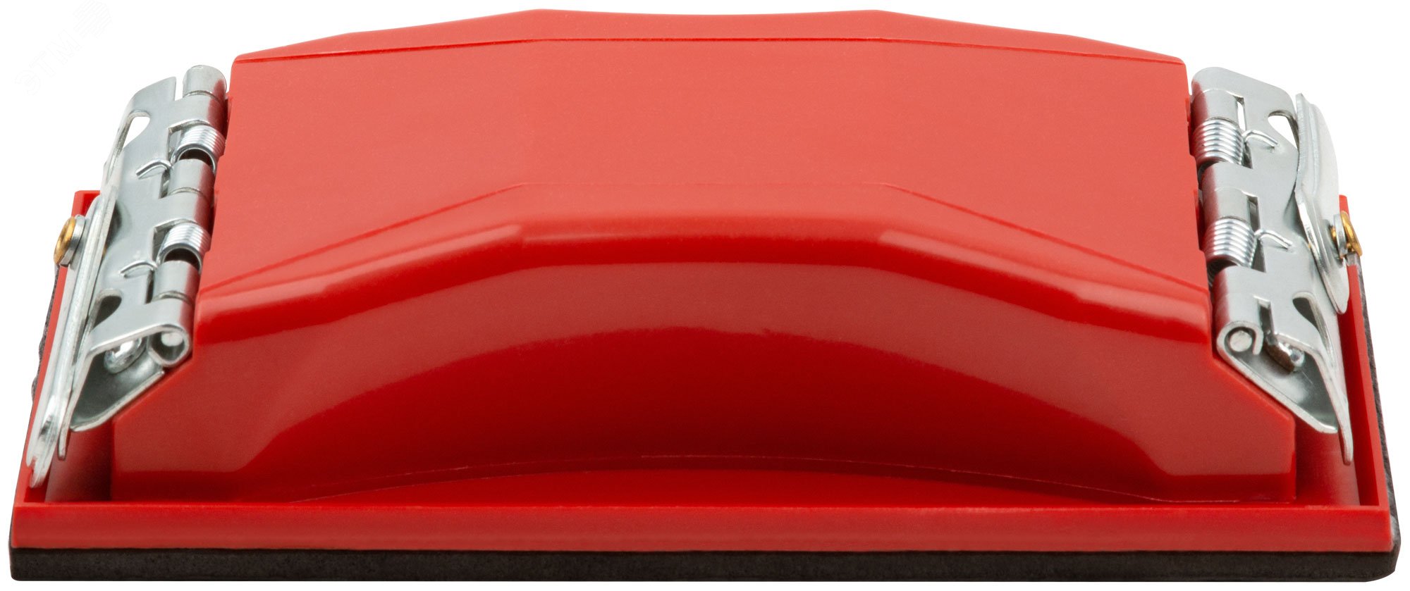 Держатель для наждачной бумаги пластиковый с металлическим прижимом, красный 160х85 мм 39711 FIT - превью 2