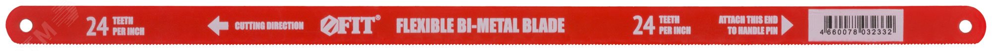 Полотно ножовочное по металлу 300 мм Профи Bi-Metal 24 ТPI (упак 10 шт) 40178 FIT