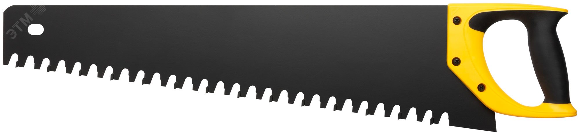 Ножовка по пенобетону, карбидные вставки на каждом 2-ом зубе, прорезиненная ручка 550 мм 40771 FIT - превью