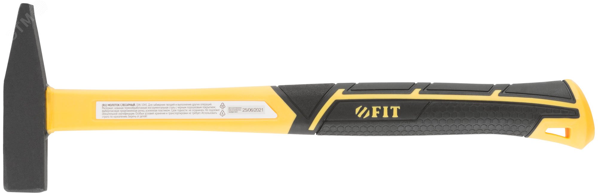 Изображение товара Молоток слесарный кованый с фиберглассовой ручкой 200 г FIT Профи