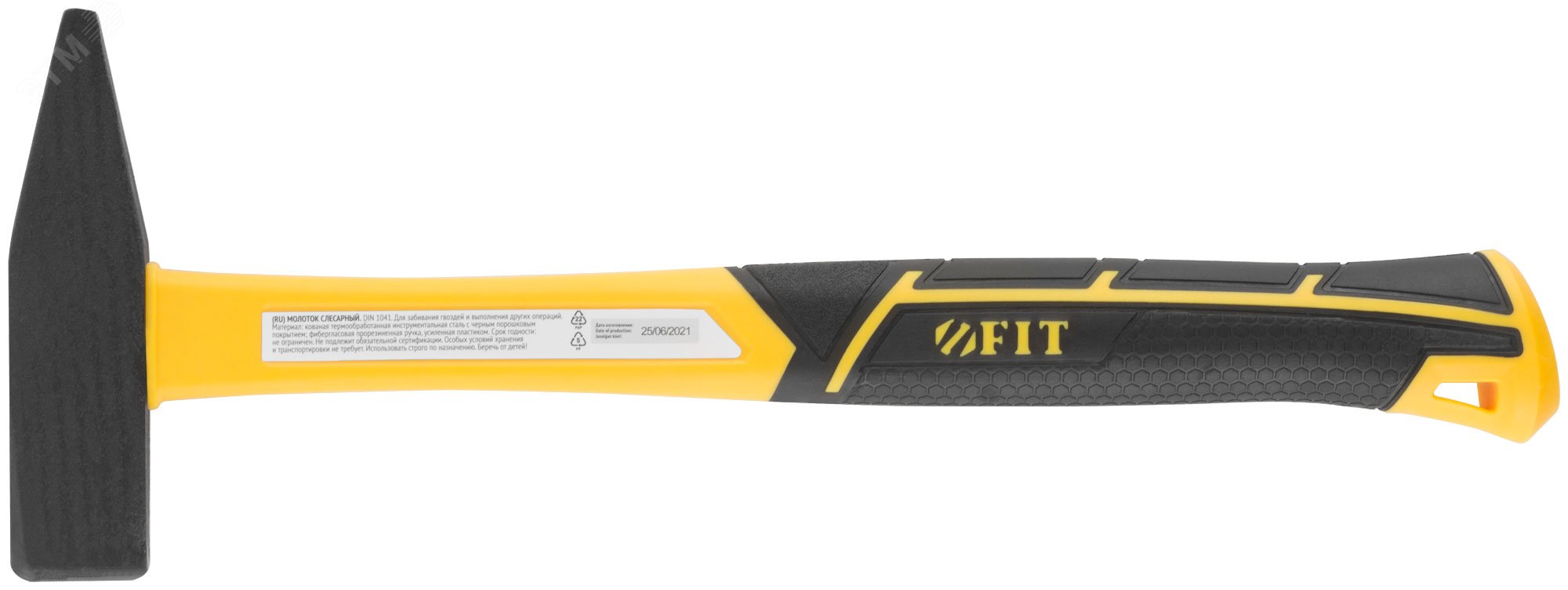 Изображение товара Молоток кованый с фиберглассовой ручкой ПРОФИ 500 г слесарный инструмент