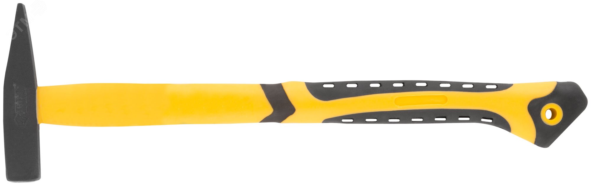 Изображение товара Молоток кованый с фиберглассовой ручкой и антивибрационными накладками Профи 100 г