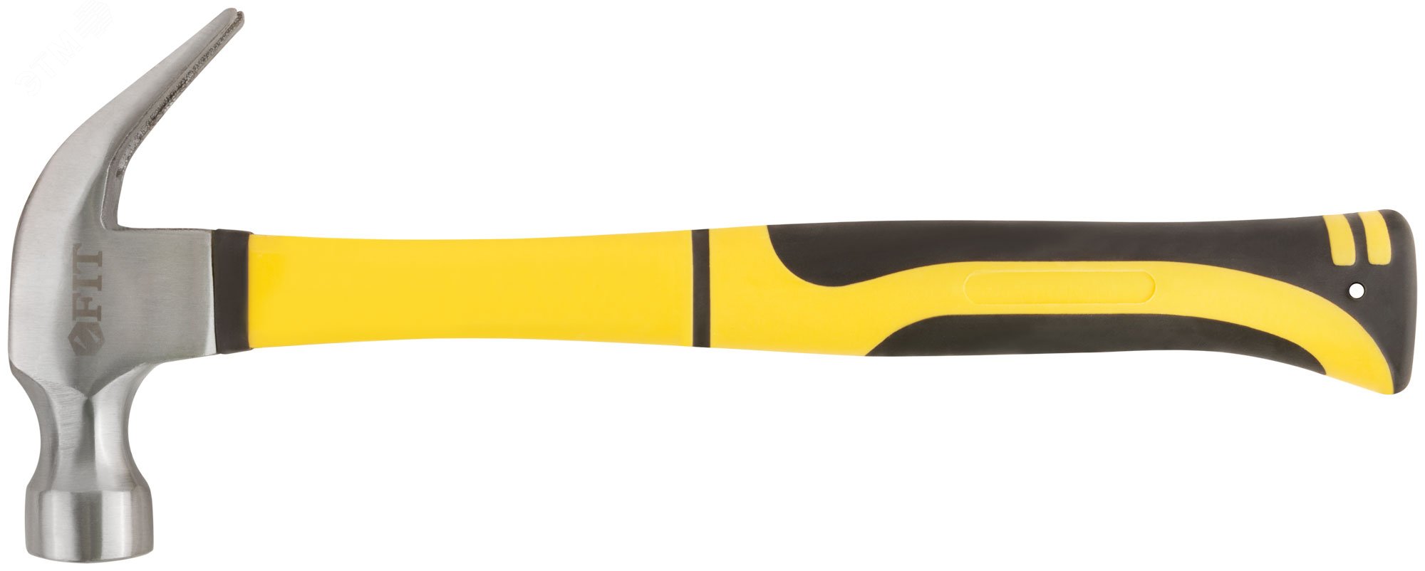 Молоток-гвоздодер, фиброглассовая усиленная ручка, Профи 28 мм, 450 гр 44772 FIT - превью