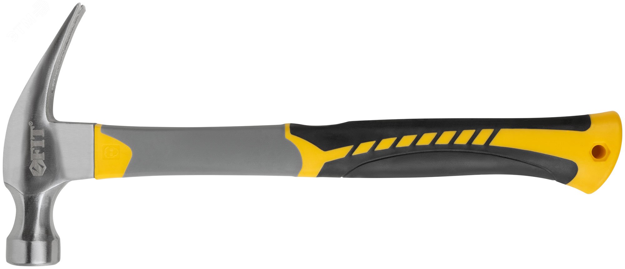 Изображение товара Молоток-гвоздодер FIT Профи 29 мм, кованая сталь, фибергласовая ручка, 450 г