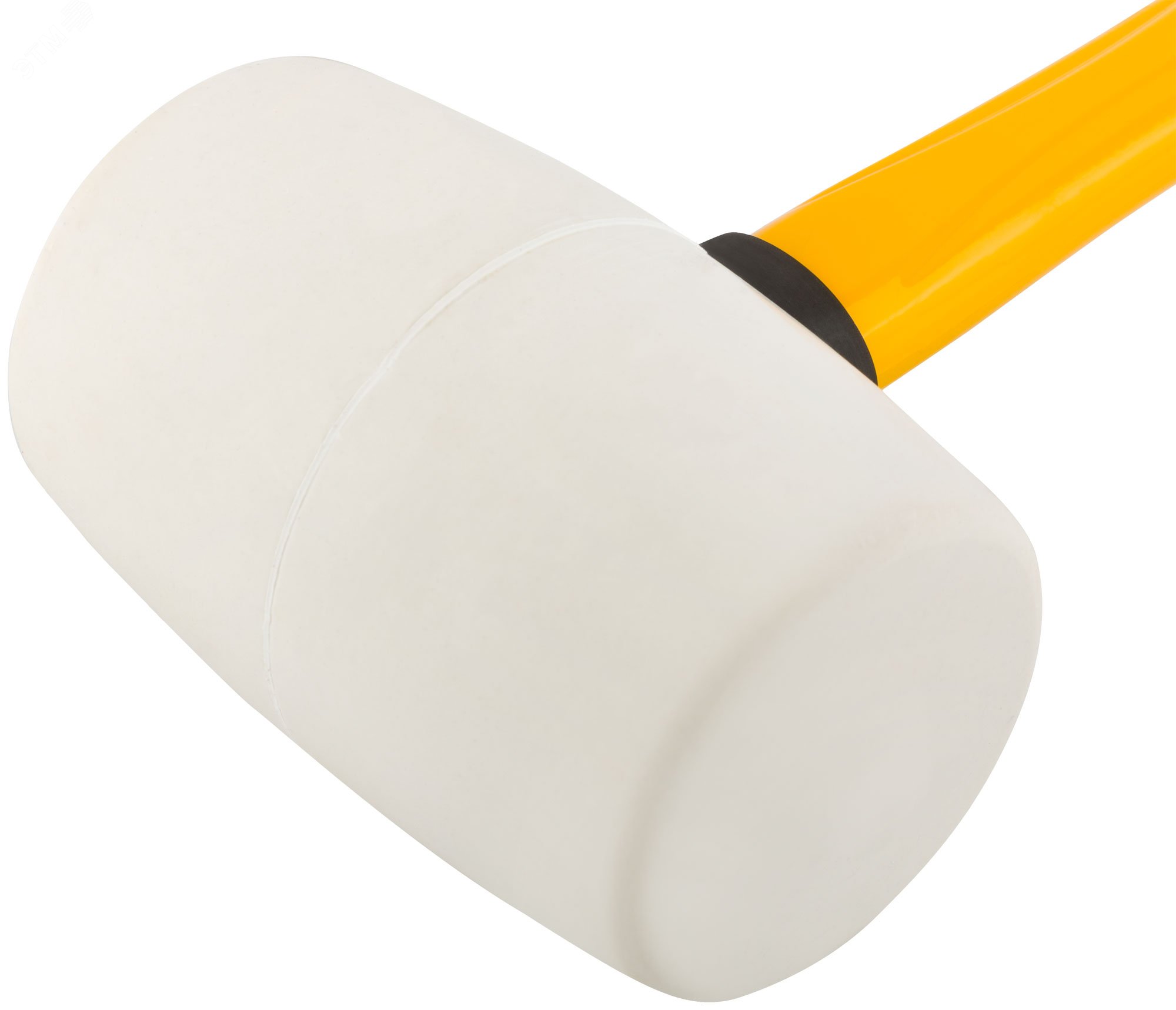 Киянка резиновая белая, фиберглассовая ручка 60 мм (450 гр) 45503 FIT - превью 4