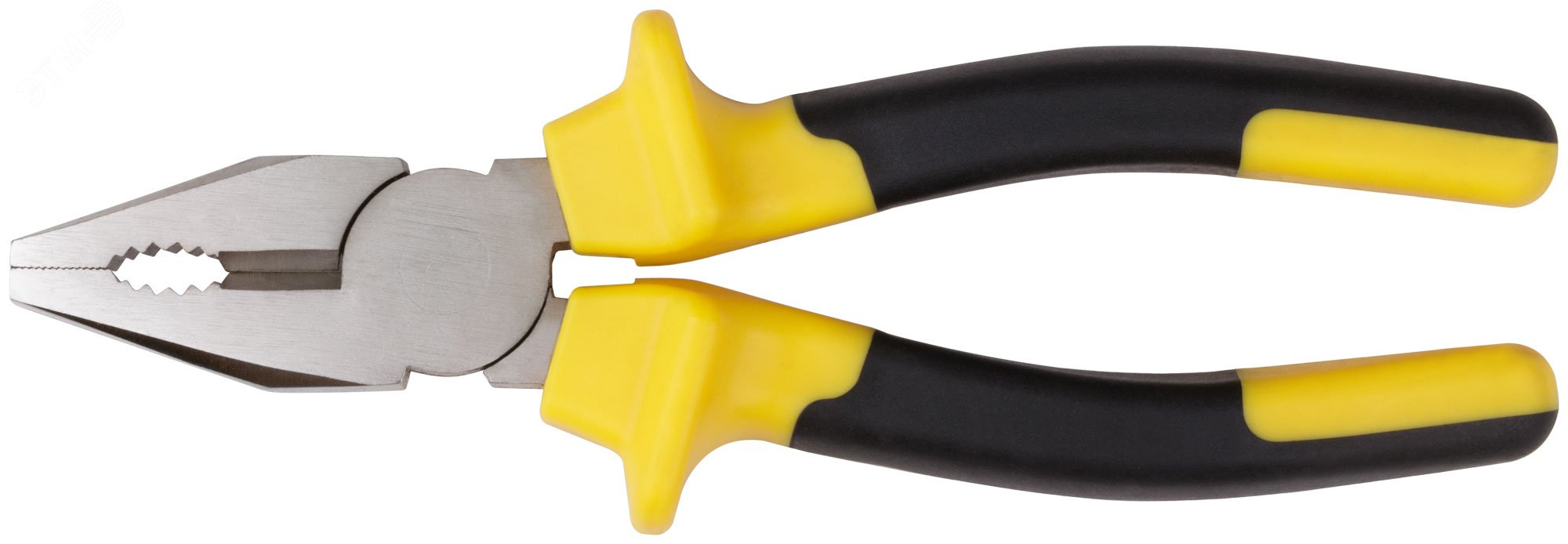Плоскогубцы комбинированные ''Старт'' черно-желтые прорезиненные ручки, хром-никелевое покрытие 180 мм 49955 FIT - превью 4