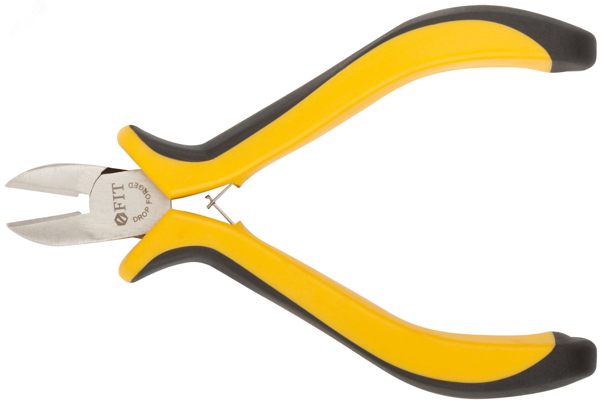 Бокорезы ''Мини'' Профи никелированное покрытие, черно-желтые мягкие ручки 115 мм 51631 FIT - превью 4