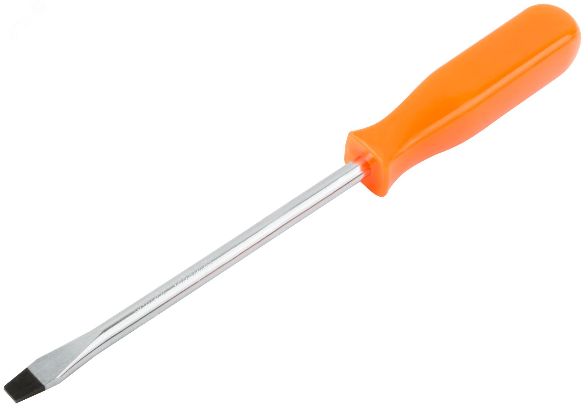 Отвертка ''Эконом'', CrV сталь, пластиковая оранжевая ручка 8х150 мм SL 54194 FIT - превью 2