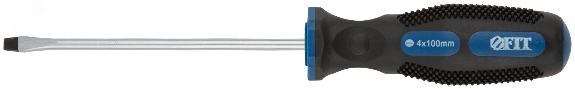 Изображение товара Отвертка ''Универсал'', CrV сталь, прорезиненная ручка, Профи 4х100 мм SL (шт)