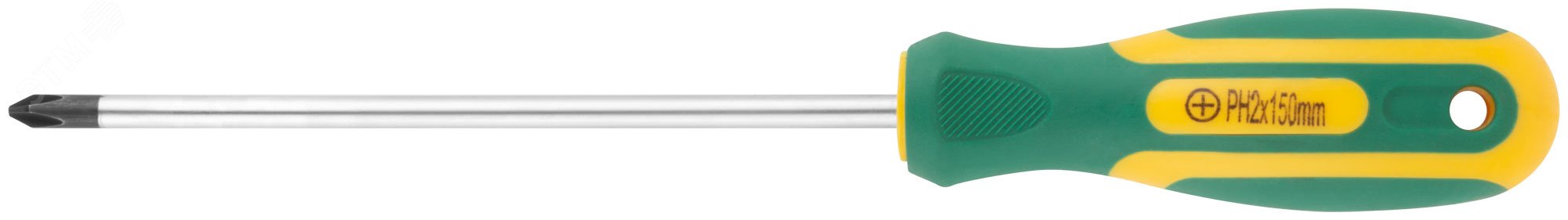 Изображение товара Отвертка ''Контур'', CrV сталь, прорезиненная ручка 6х150 мм РН2 (шт)