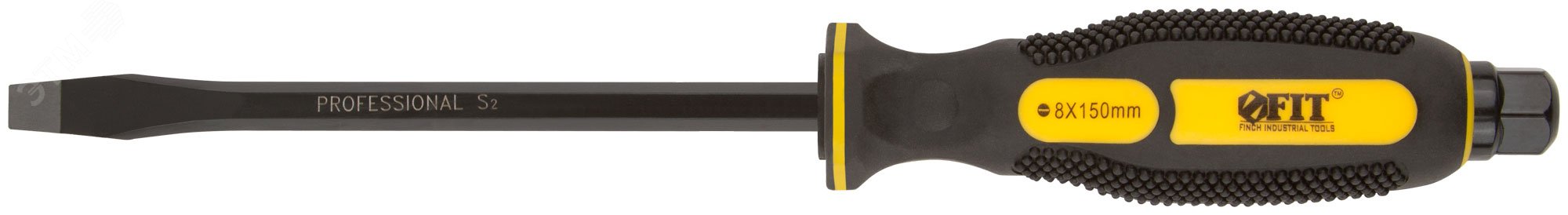 Изображение товара Отверткa ударная, сталь S2, шестигран.жало, боек под ключ, прорезиненная ручка, Профи 8х150 мм SL (шт)