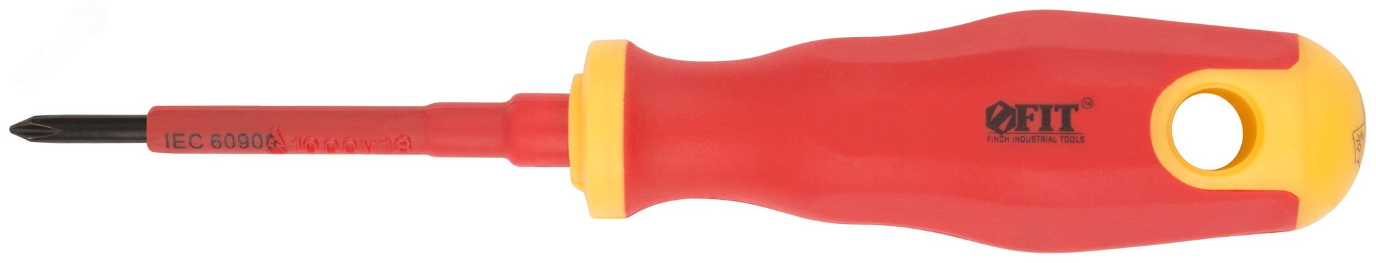 Изображение товара Отвертка изолированная 1000 В с магнитным наконечником и прорезиненной ручкой