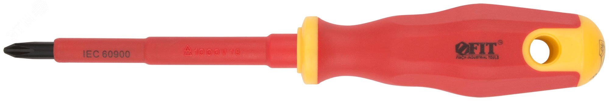 Изображение товара Отвертка изолированная 1000 В CrV сталь прорезиненная ручка РН2