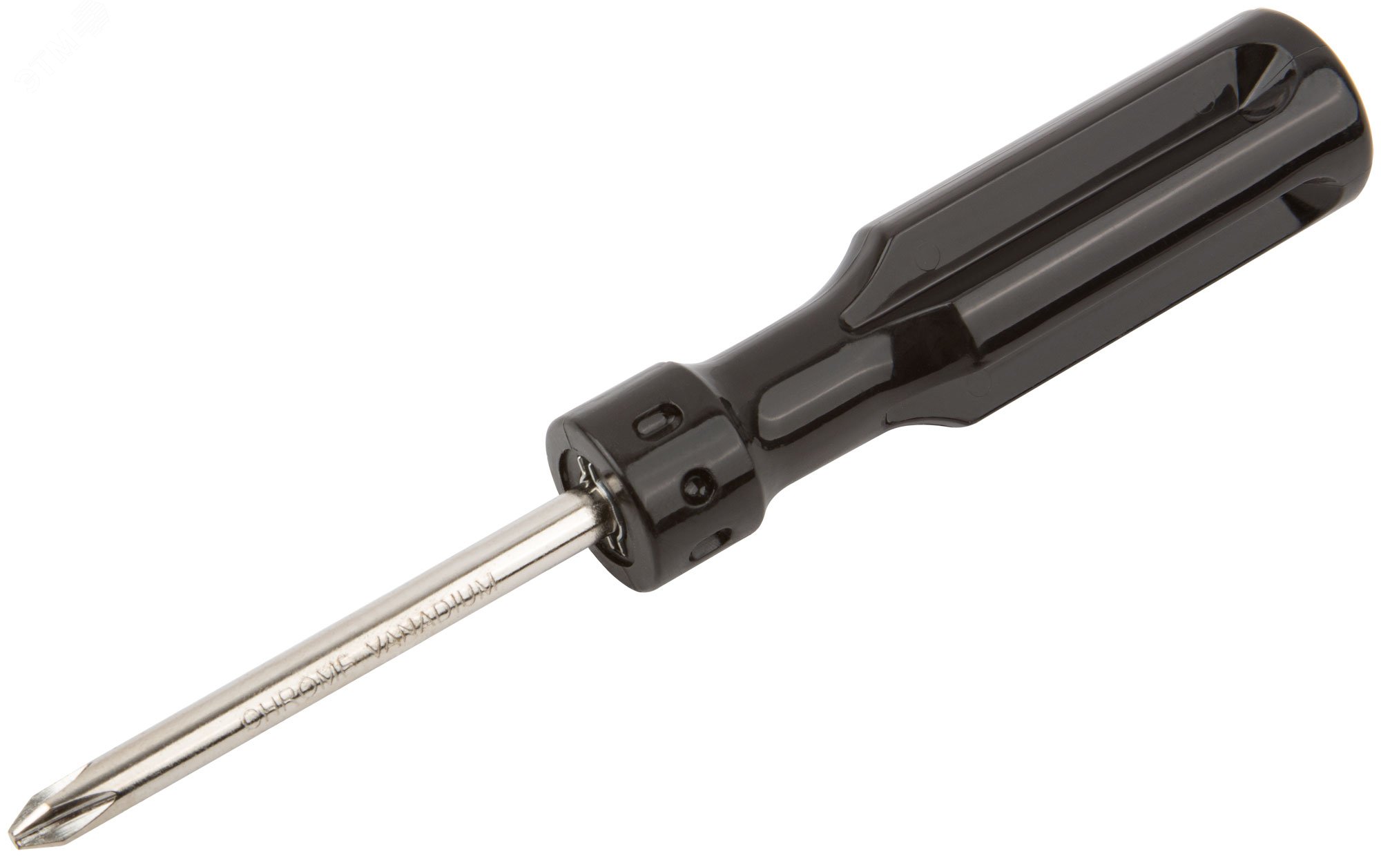 Отвертка переставная, CrV сталь, черная пластиковая ручка 6х70 мм PH2/SL6 56204 FIT - превью 2